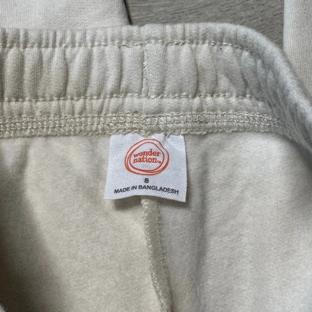NWT Wonder Nation Boys Cream Rule the Waves Shark Hoodie and‎ Joggers Set Size 8